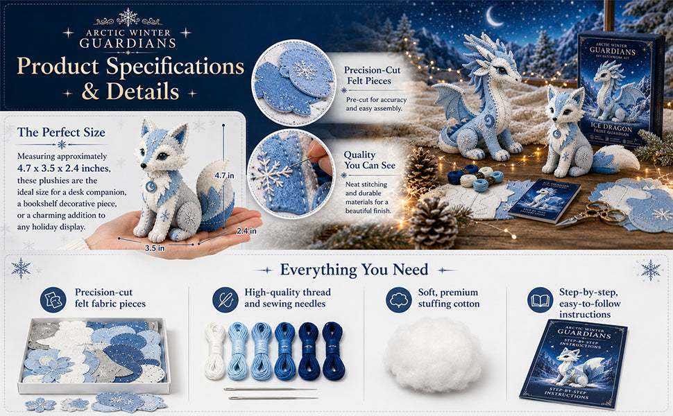 ❄️ Arctic Winter Guardians DIY Patchwork Kit
