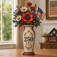 USA 250th Floral Vase