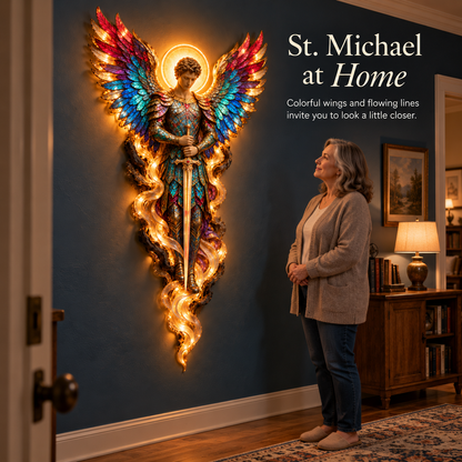 ✝️ Heavenly Radiance  Lighted Angel Wall Sculpture ✨
