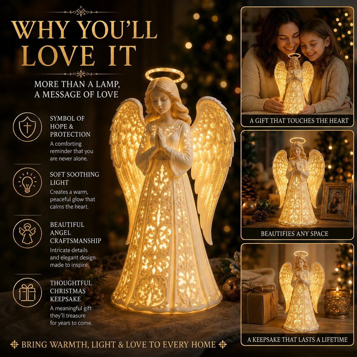 ✨ Engel-Weihnachtslicht – Ein Symbol der Hoffnung, Liebe und des Schutzes