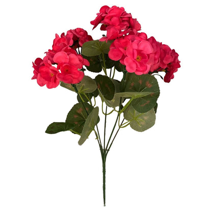 🌸 Lush, UV-Resistant Artificial Geraniums – Real Look, No Maintenance! 🌞🏡