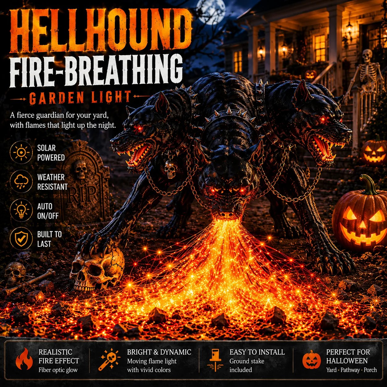 🔥50% Off Last Day🔥 -  Fire-Breathing Solar Garden Light