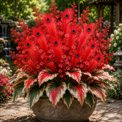 🏠🤗 Peacock Flame Hosta Bulbs💥 Stunning Colors That Brighten Any Space