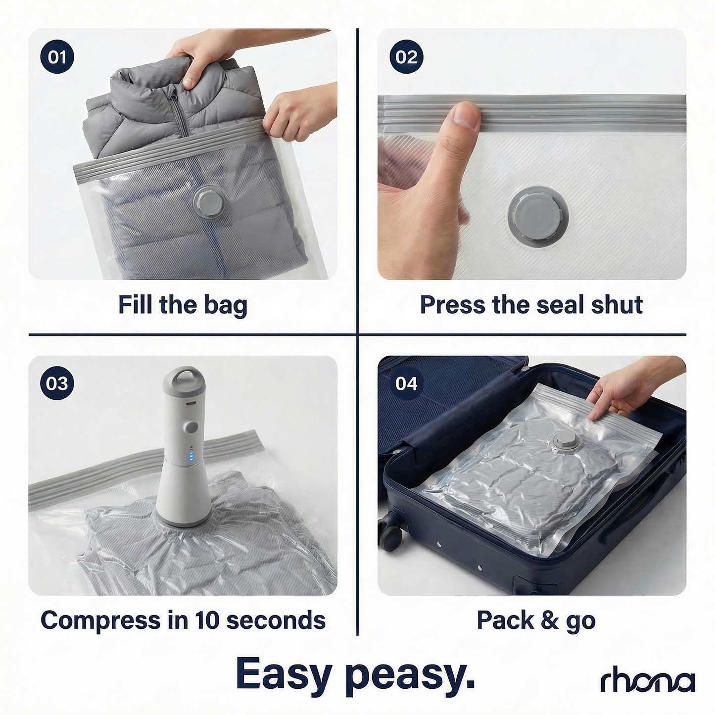 🧳 Save 80% Space Instantly – Vacuum Storage Bags (With Pump) –⏰ Limited-time 50% off