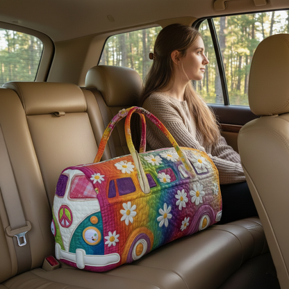 🔥🔥🔥Hippie Journey Quilted Duffle Bag