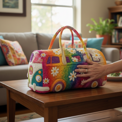 🔥🔥🔥Hippie Journey Quilted Duffle Bag