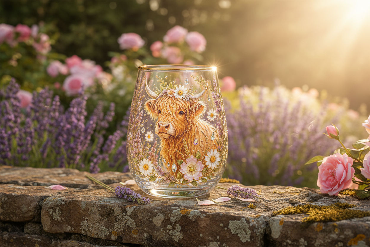 Highland Garden Cottage Scene