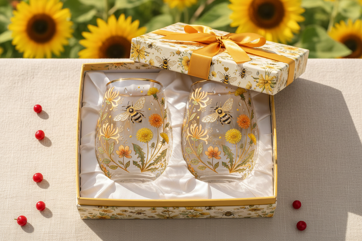 Honey Bee 2-Cup Gift Box