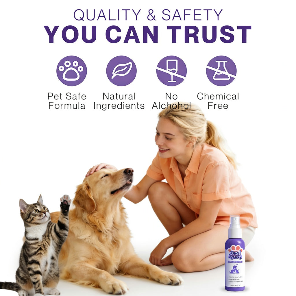 ⏰75% OFF ends soon! Fomonest® Pet Oral Spray ✅ Freshen Breath, Remove Tartar & Prom gum regeneration, stabilize teeth 🦷-$AC