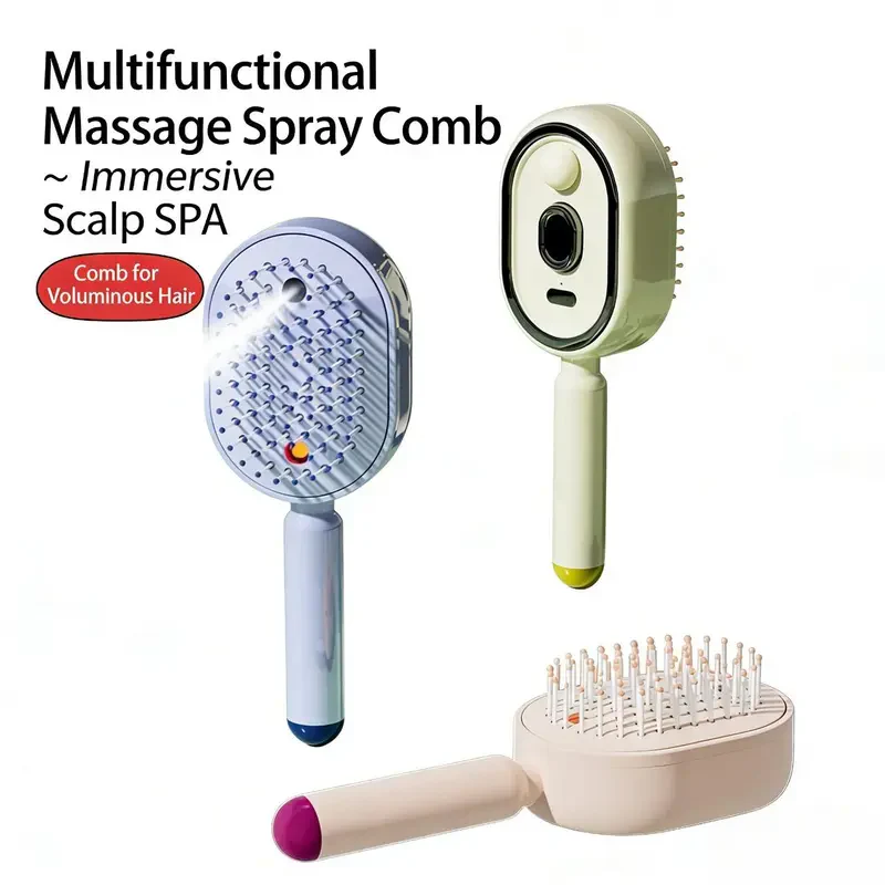 🔥50% OFF Today Only InstantScalp Relief-Electric Spray Air Cushion Massage Comb