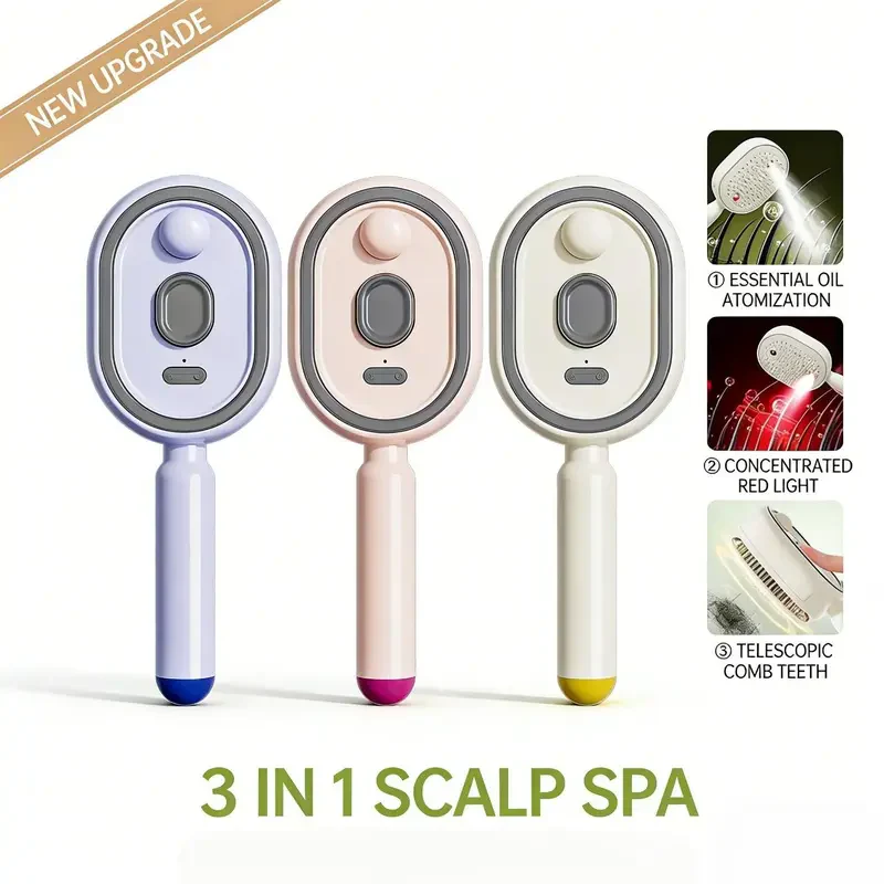 🔥50% OFF Today Only InstantScalp Relief-Electric Spray Air Cushion Massage Comb
