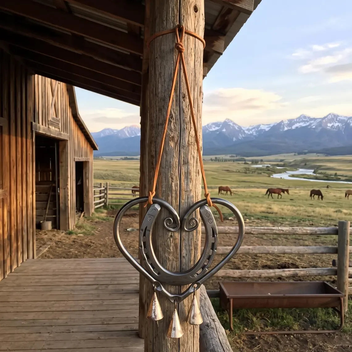 ❤️ 100% Handmade Lucky Horseshoe Heart Wind Chime | Bring Love & Good Luck Home
