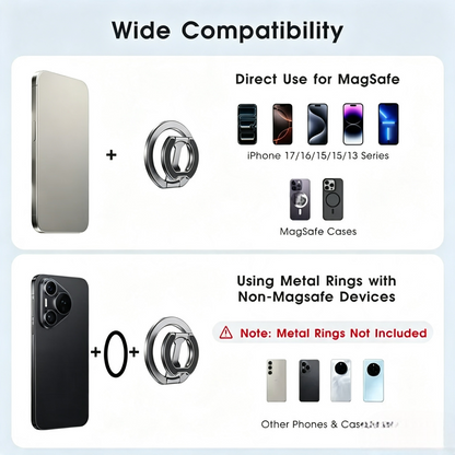 Double-Sided Magnetic Phone Stand Adjustable & Compatible with iPhone 12-17 Series