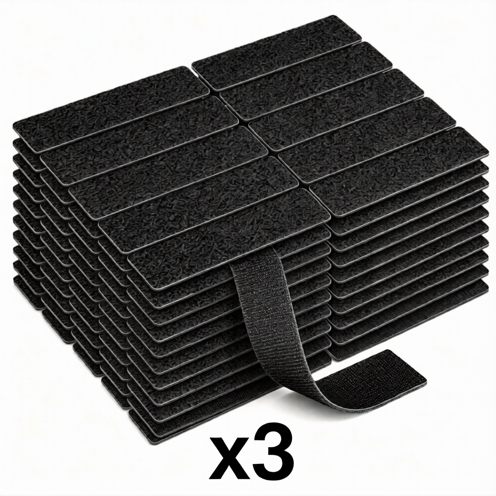 💥Buy 1 Set & Get 1 Set FREE — 100 Pieces Included!😦Heavy Duty Hook and Loop Strips with Adhesive