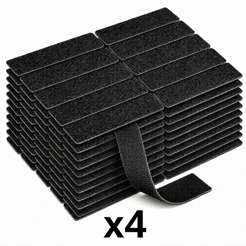 💥Buy 1 Set & Get 1 Set FREE — 100 Pieces Included!😦Heavy Duty Hook and Loop Strips with Adhesive