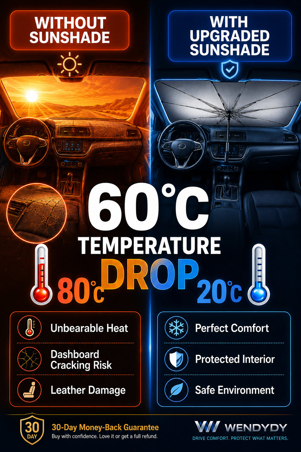 New Arrivals – 50% Off For A Limited Time✨️ - 2026 Upgraded Car Windshield Sun Shade Umbrella