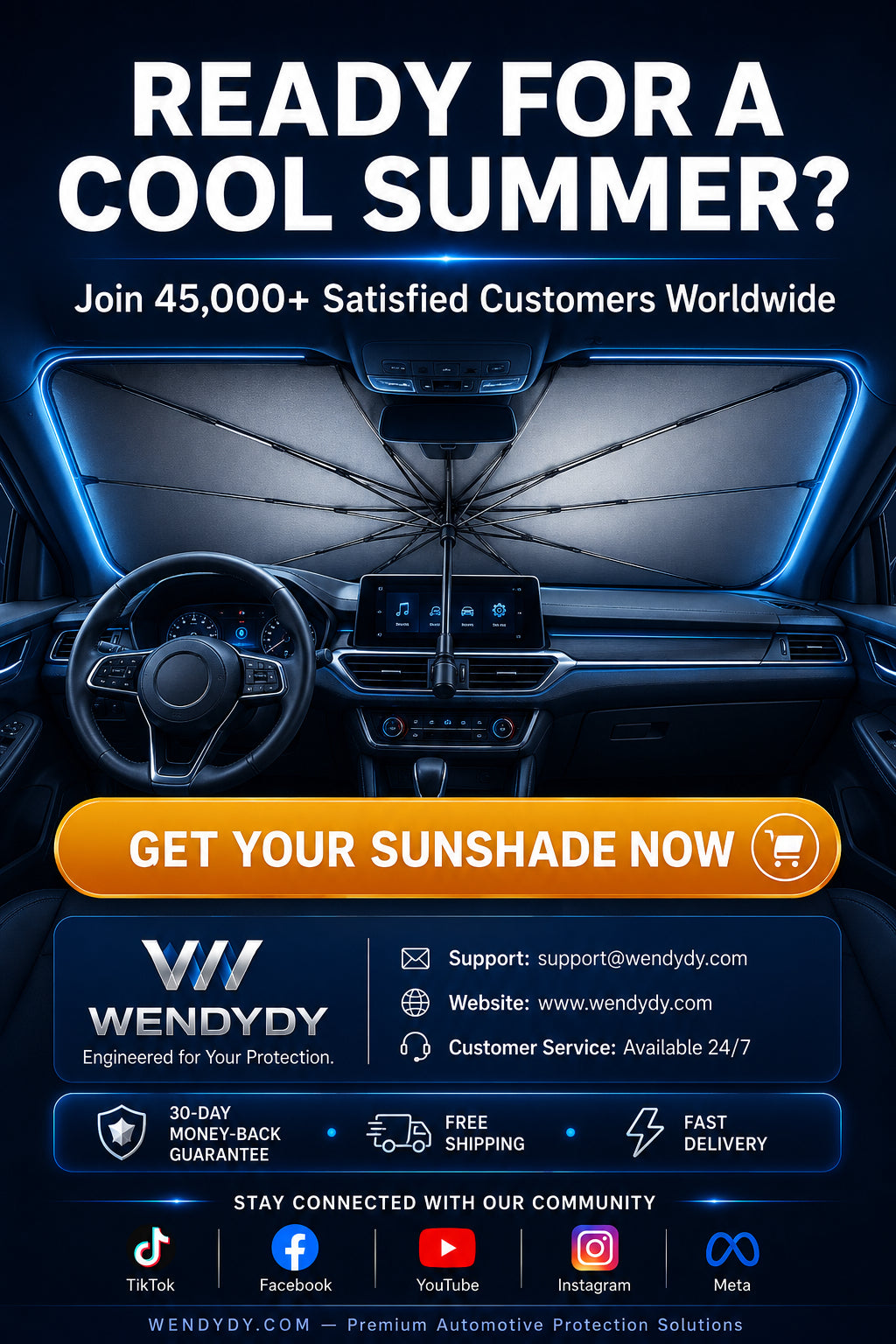 New Arrivals – 50% Off For A Limited Time✨️ - 2026 Upgraded Car Windshield Sun Shade Umbrella