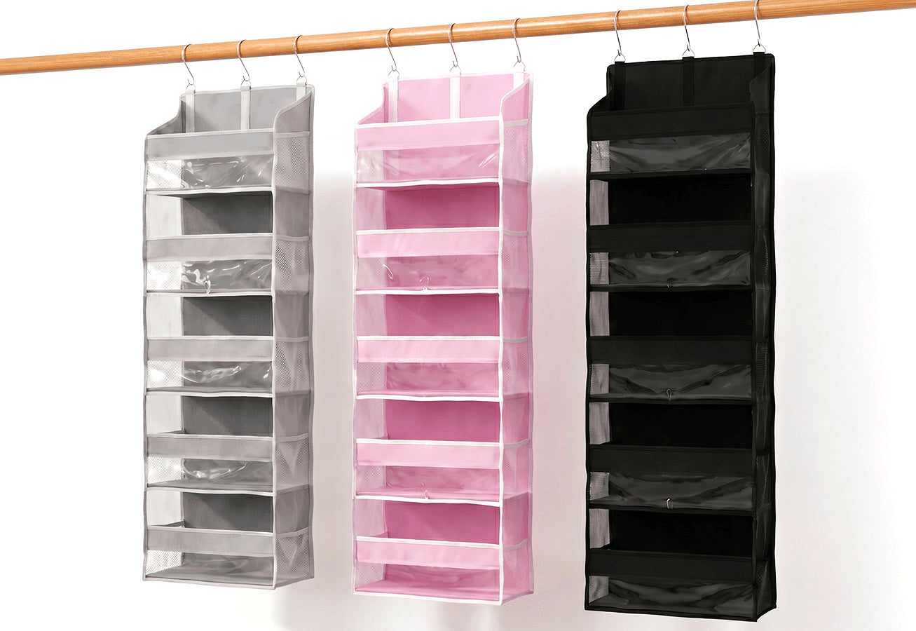 5-Tier Over Door Hanging Storage Organizer | Space Saving Closet Hanging Bag