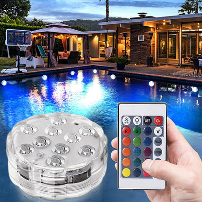 Submersible waterproof LED lighting with remote control for swimming pool