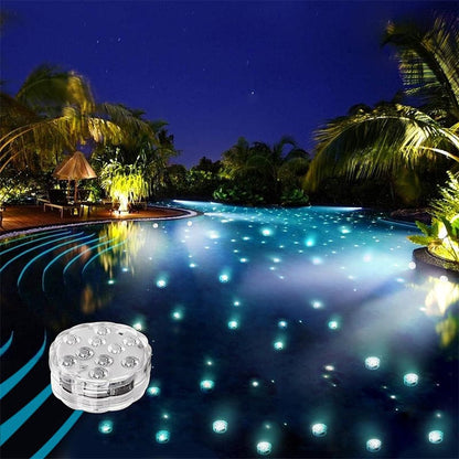 Submersible waterproof LED lighting with remote control for swimming pool