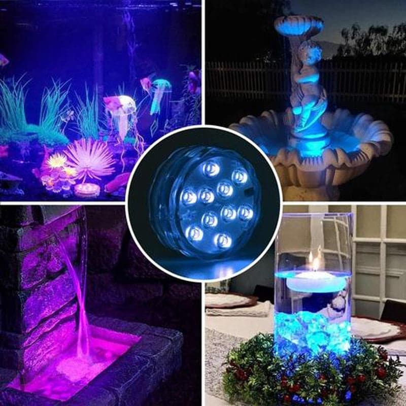 Submersible waterproof LED lighting with remote control for swimming pool