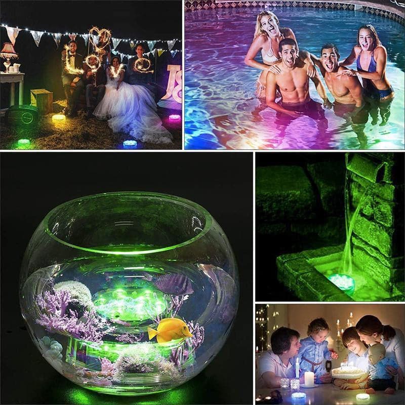 Submersible waterproof LED lighting with remote control for swimming pool