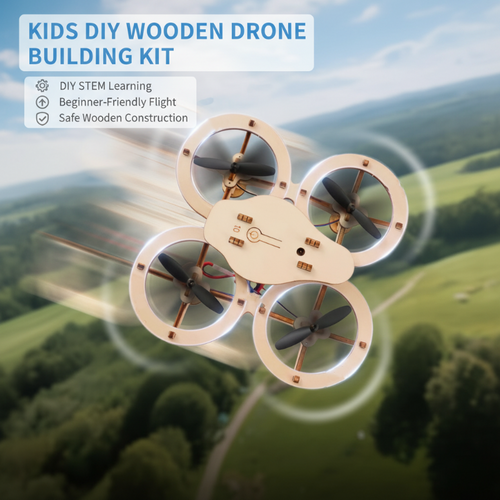 🔥🧩 🔥2026 Hot Sale - 🚁DIY Wooden Drone – Hands-On Fun & Epic Flight!⚡