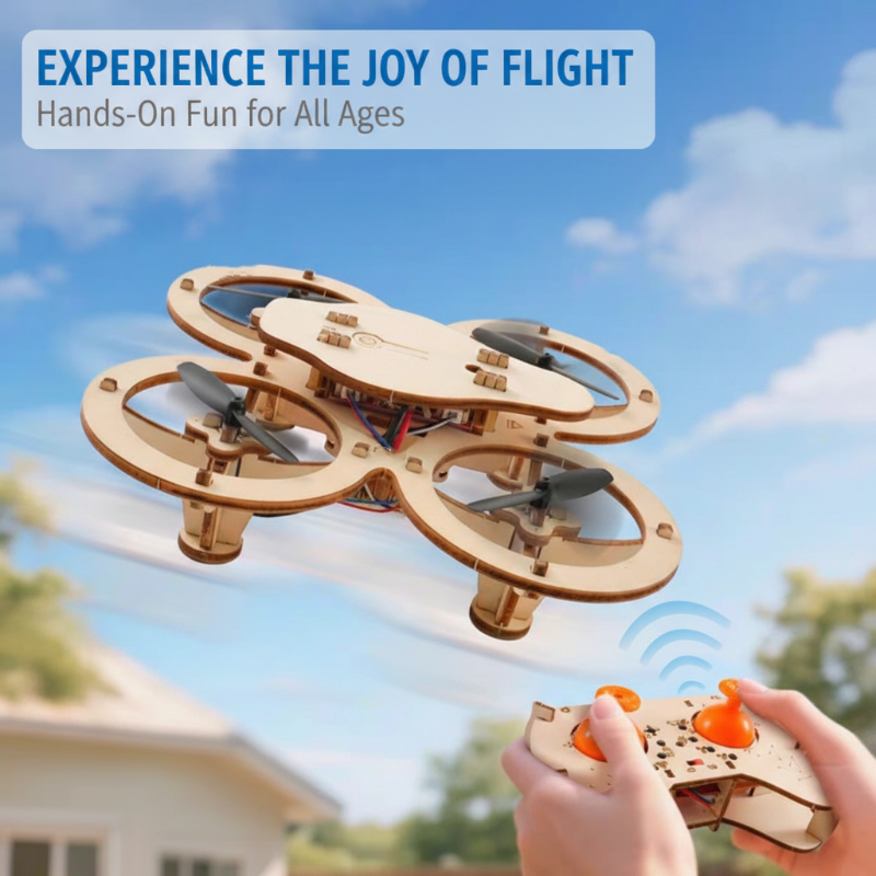 🔥🧩 🔥2026 Hot Sale - 🚁DIY Wooden Drone – Hands-On Fun & Epic Flight!⚡