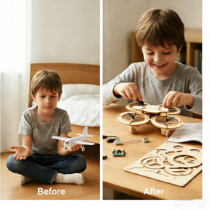 🔥🧩 🔥2026 Hot Sale - 🚁DIY Wooden Drone – Hands-On Fun & Epic Flight!⚡