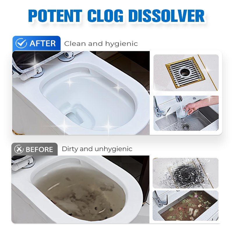 ⚡ Drain Clog Dissolver 320g | Clears Pipes Fast — Hair, Grease & Soap Scum Gone in Minutes 🔥
