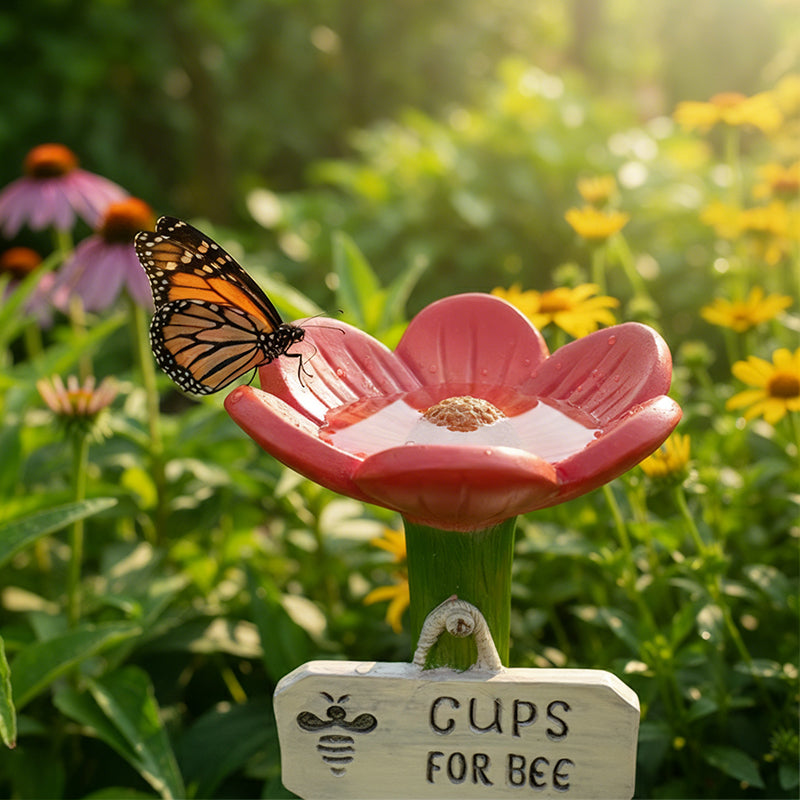 🌸Flower-Shaped Ceramic Bee Watering Station