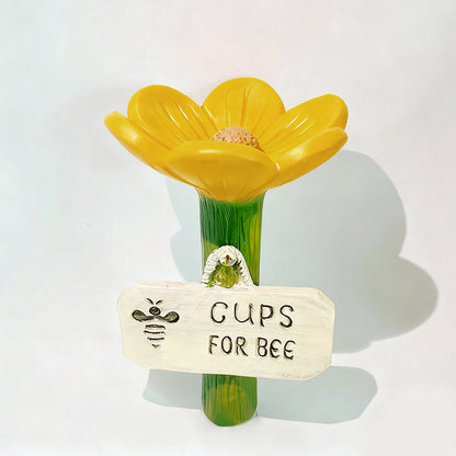 🌸Flower-Shaped Ceramic Bee Watering Station