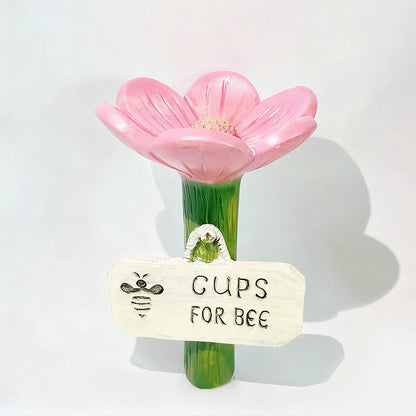 🌸Flower-Shaped Ceramic Bee Watering Station