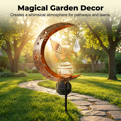 🌙✨Whimsical Moon & Fairy Solar Garden Stake Light⚡Half Price Sale