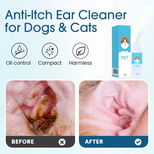 🐶🐱 Stop Constant Ear Scratching, Head Shaking & Stinky Ears | Vet-Recommended Pet Ear Wash👂