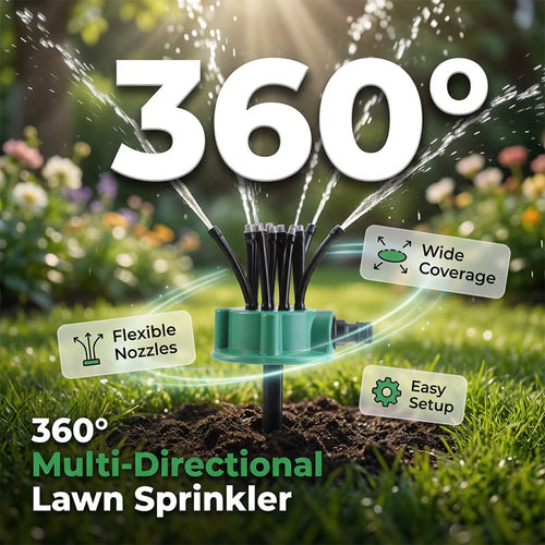 50K+ SOLD!🌱 360° Multi-Directional Lawn Sprinkler💧Precision Garden Irrigation with Flexible Spray Nozzles🌱