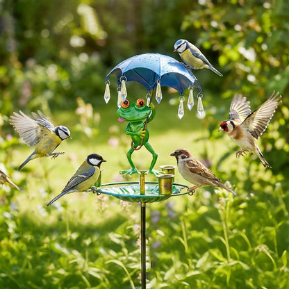 🐸Metal Frog-Shaped Bird Feeder Stake
