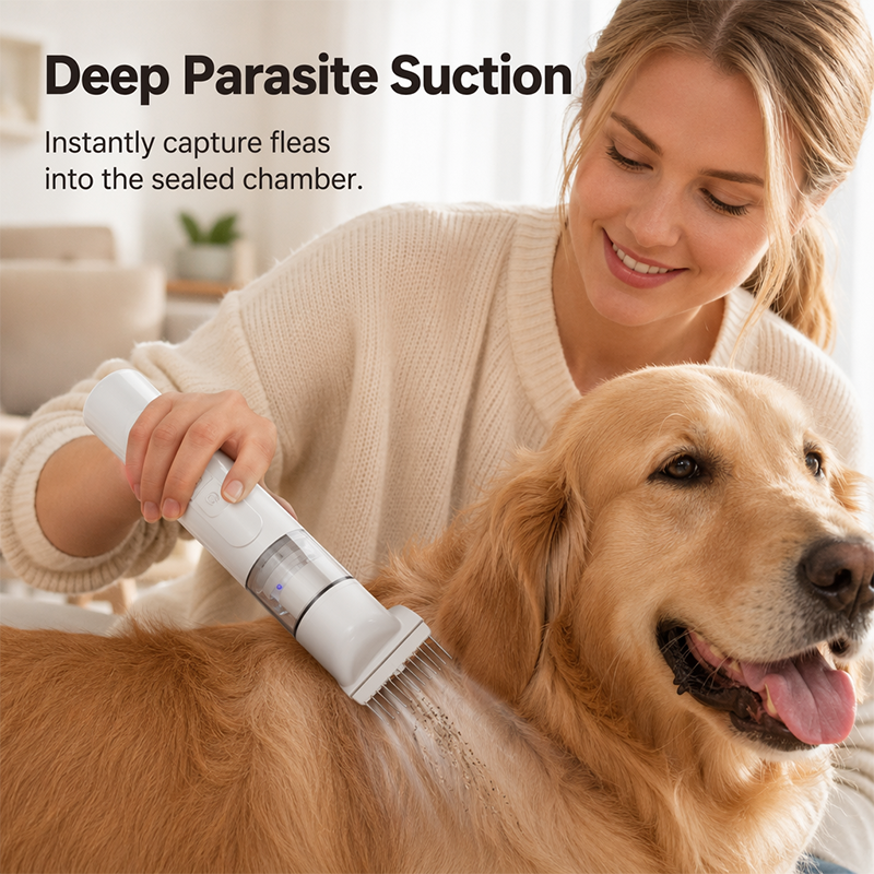 Electric Pet Flea Remover and Detangling Comb