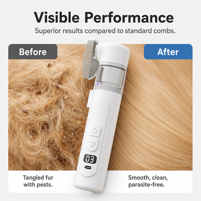 Electric Pet Flea Remover and Detangling Comb