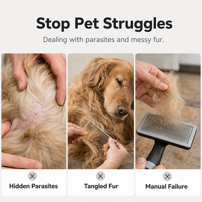 ⌛LIMITED TIME PRICE: ONLY ￡13.99!!!🔥Electric Pet Grooming Comb🐕Keep your furry friends away from mites, fleas and tangled fur！