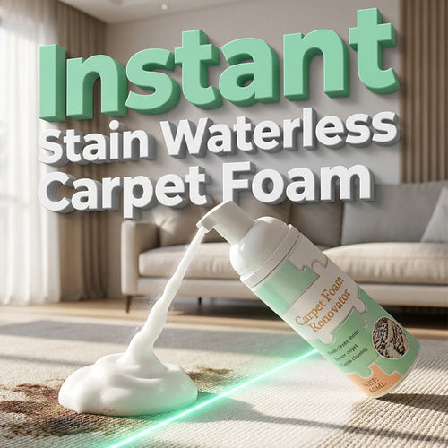 Waterless Carpet Foam Stain Remover with Towel