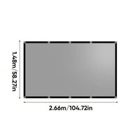 Black-bordered hook-type model 120-inch 16:9 (2.66m wide * 1.48m high)