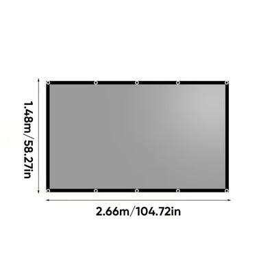 Black-bordered hook-type model 120-inch 16:9 (2.66m wide * 1.48m high)